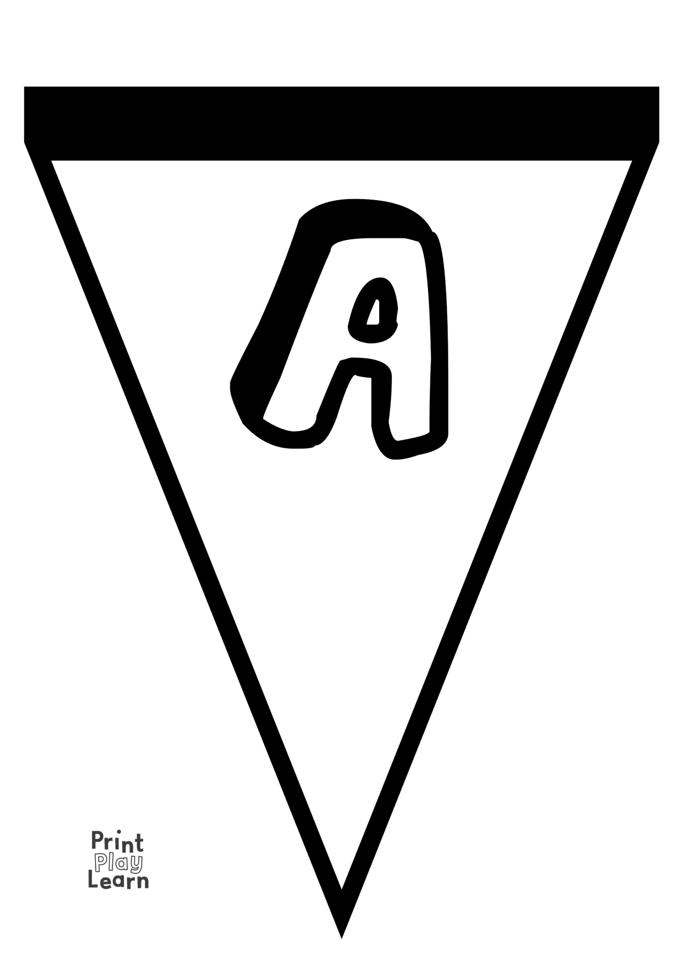 a-z colour your own alphabet bunting - printable teaching